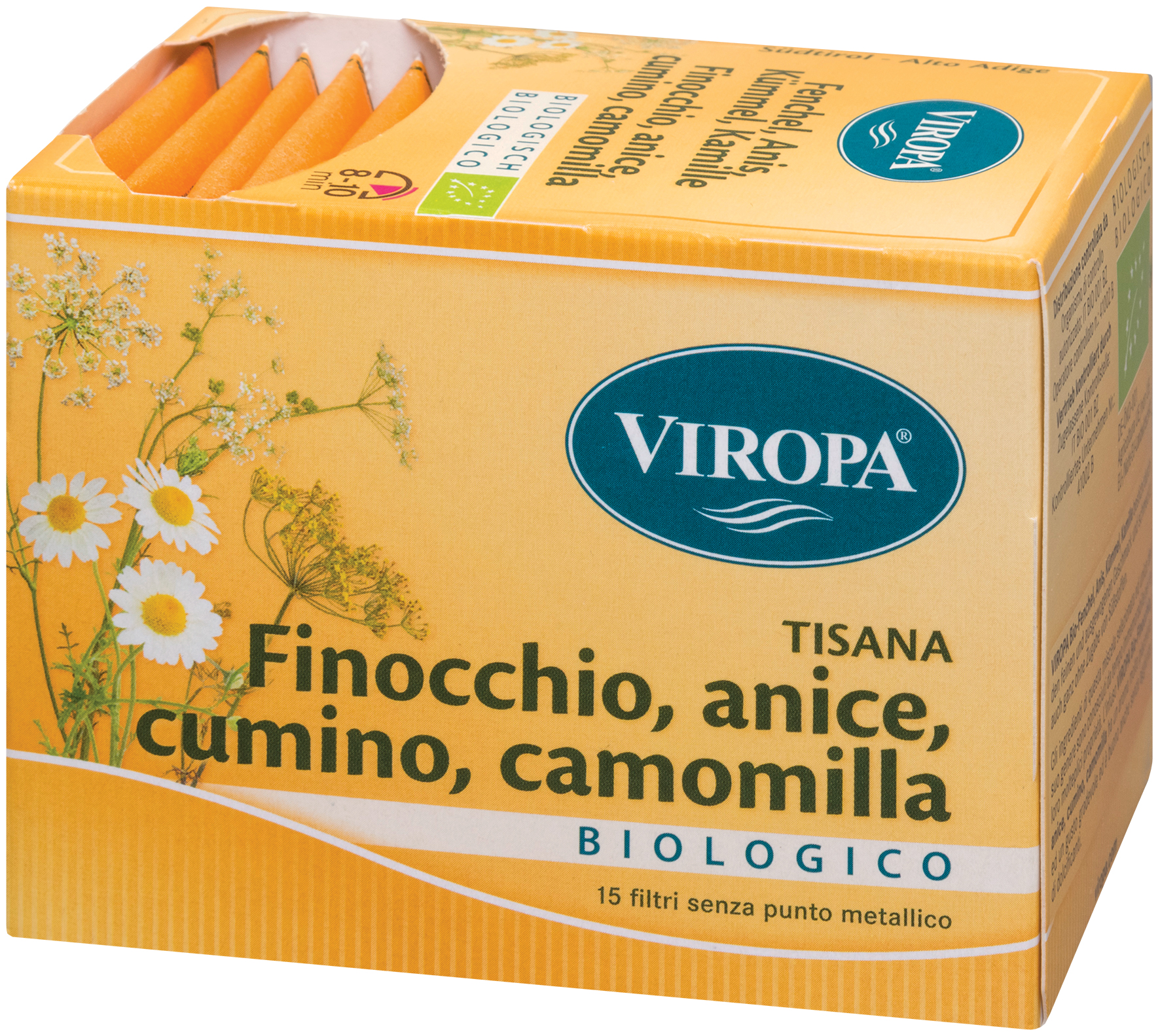 Tisana Finocchio Cumino Anice Camomilla Bio Viropa